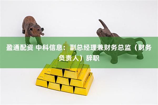 盈通配资 中科信息：副总经理兼财务总监（财务负责人）辞职